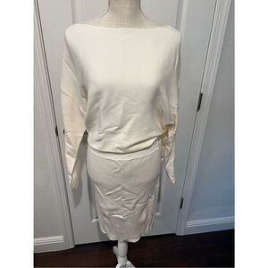 NWT Banana Republic Cream Ribbed Knit Top